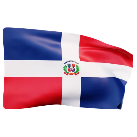 Bandeira da república dominicana  3D Icon