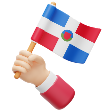 Bandeira da república dominicana  3D Icon