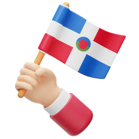 Bandeira da república dominicana  3D Icon