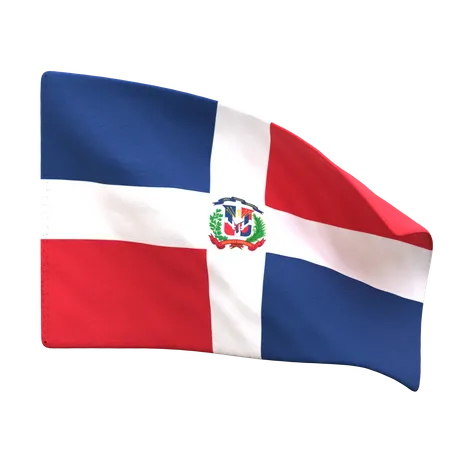 Bandeira da república dominicana  3D Icon