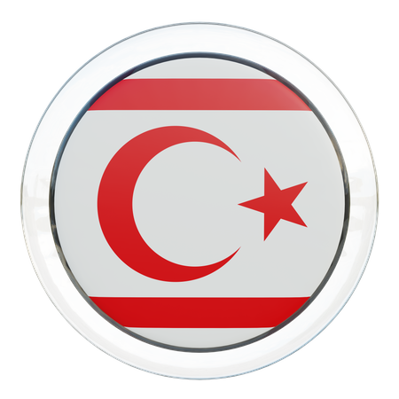 Bandeira da república turca do norte de chipre  3D Flag