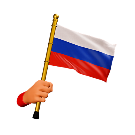 Bandeira da Rússia  3D Icon