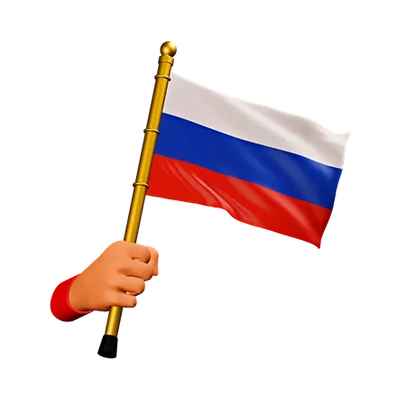 Bandeira da Rússia  3D Icon