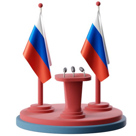 Bandeira da Rússia  3D Icon