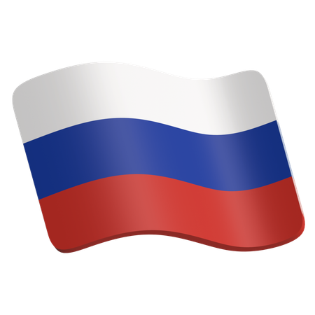 Bandeira da Rússia  3D Icon