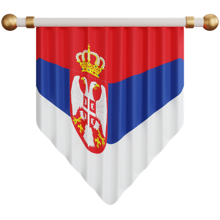 Bandeira da Sérvia  3D Icon