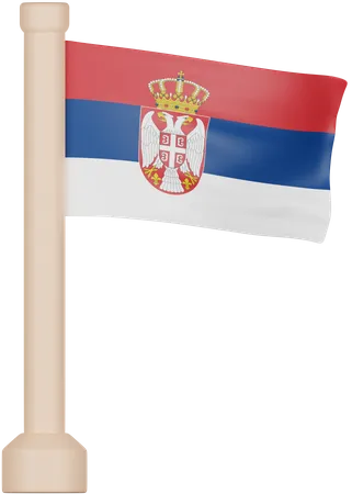 Bandeira da Sérvia  3D Icon