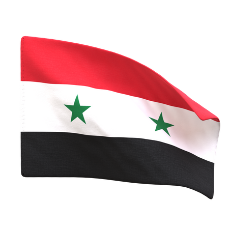 Bandeira da Síria  3D Icon