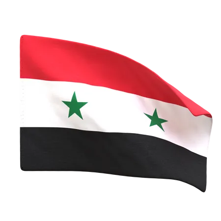 Bandeira da Síria  3D Icon