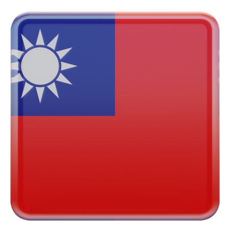 Bandeira da República de Taiwan da China  3D Flag