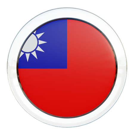 Bandeira da República de Taiwan da China  3D Flag