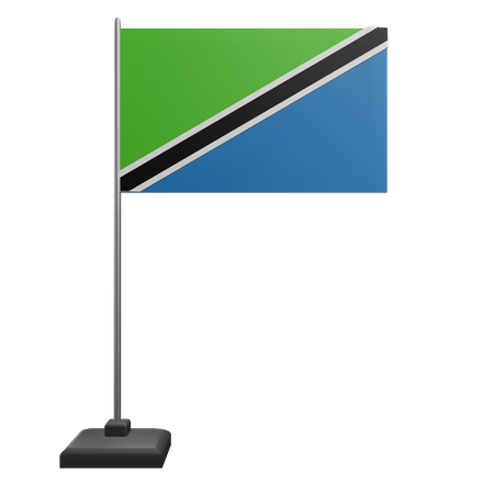 Bandeira da tanzânia  3D Icon