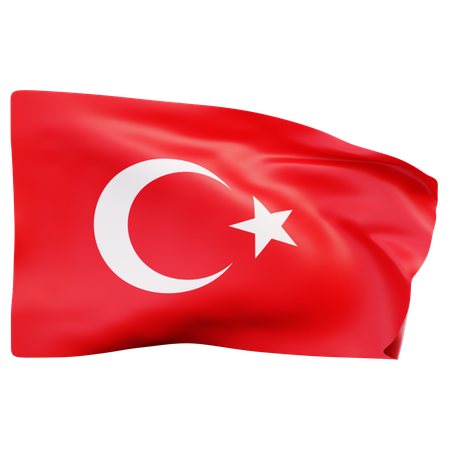 Bandeira da Turquia  3D Icon