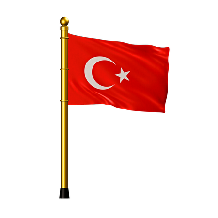 Bandeira da Turquia  3D Icon