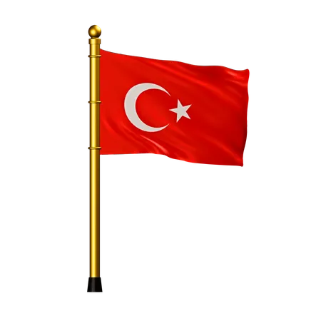 Bandeira da Turquia  3D Icon