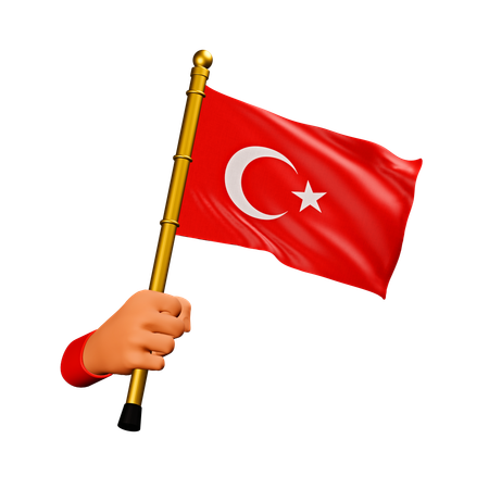 Bandeira da Turquia  3D Icon