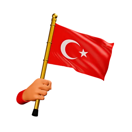 Bandeira da Turquia  3D Icon