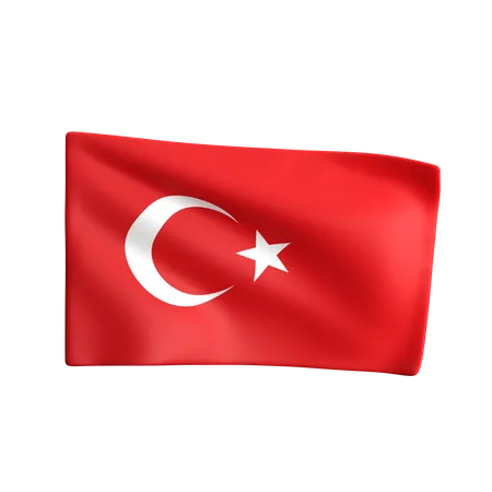 Bandeira da Turquia  3D Icon