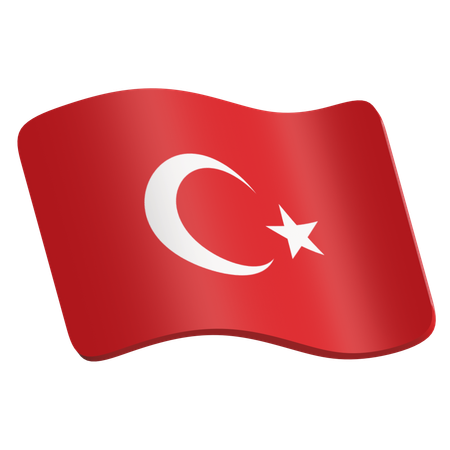 Bandeira da Turquia  3D Icon