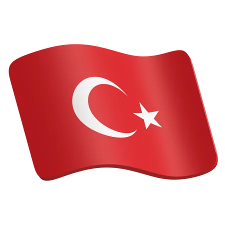 Bandeira da Turquia  3D Icon