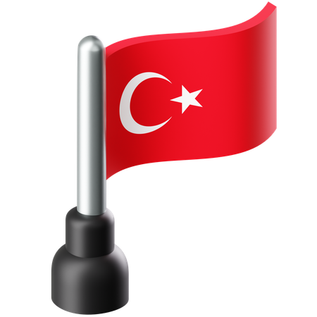 Bandeira da Turquia  3D Icon