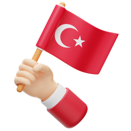 Bandeira da Turquia  3D Icon