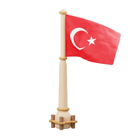 Bandeira da Turquia  3D Icon