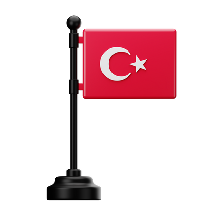 Bandeira da Turquia  3D Icon