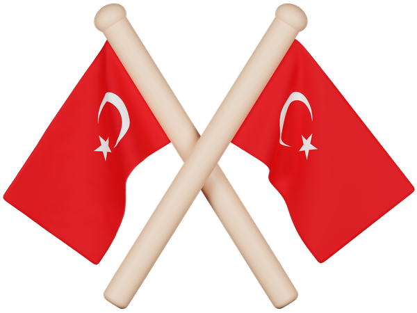 Bandeira da Turquia  3D Icon