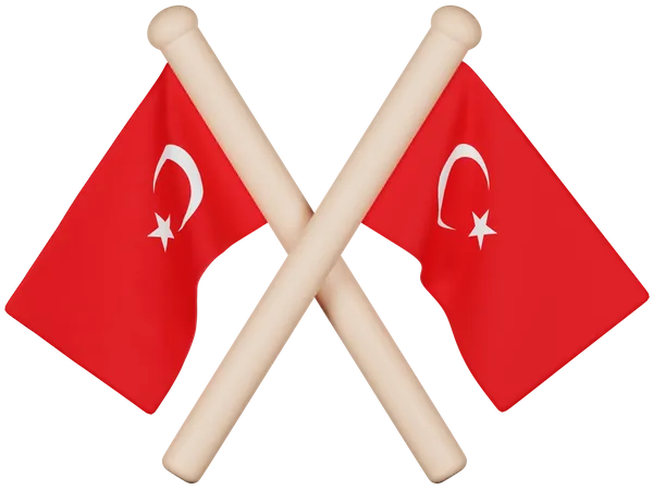 Bandeira da Turquia  3D Icon