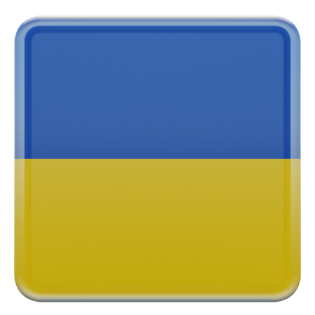Bandeira da Ucrânia  3D Icon
