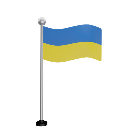 Bandeira da Ucrânia  3D Icon