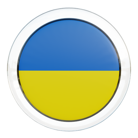 Bandeira da Ucrânia  3D Icon
