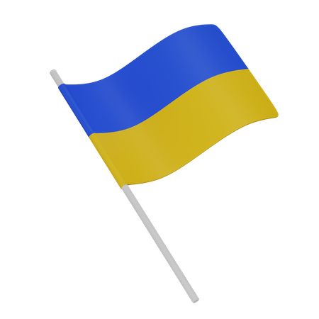 Bandeira da Ucrânia  3D Icon