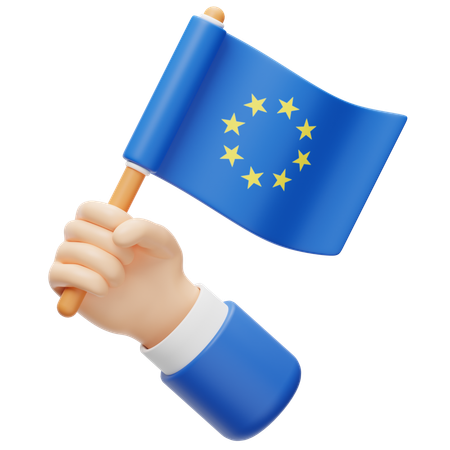 Bandeira da união europeia  3D Icon