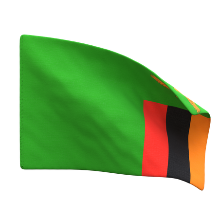 Bandeira da Zâmbia  3D Icon