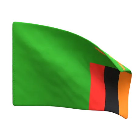 Bandeira da Zâmbia  3D Icon