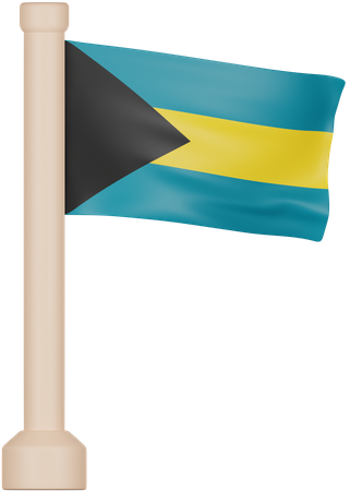 Bandeira das Bahamas  3D Icon