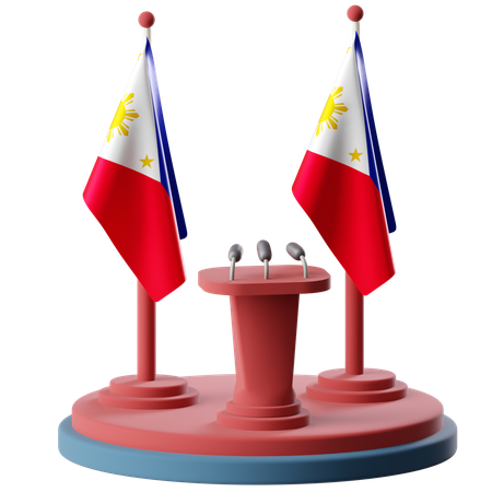 Bandeira das Filipinas  3D Icon