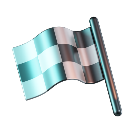 Bandeira de chegada  3D Icon