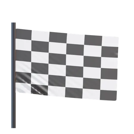 Bandeira de chegada  3D Illustration
