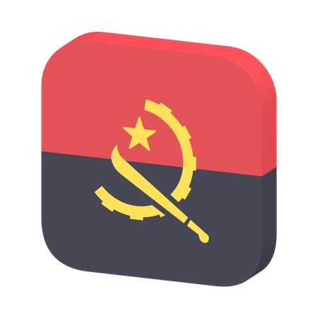 Bandeira de angola  3D Icon
