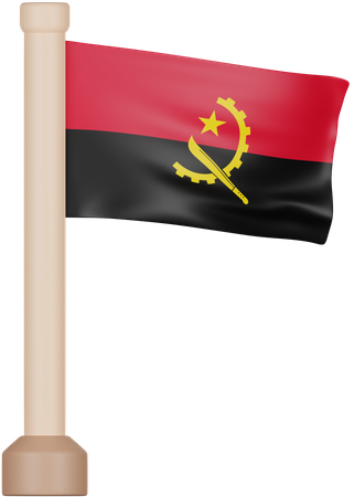 Bandeira de angola  3D Icon