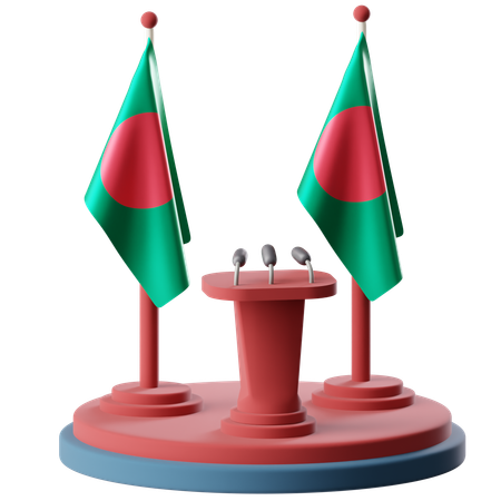 Bandeira de Bangladesh  3D Icon