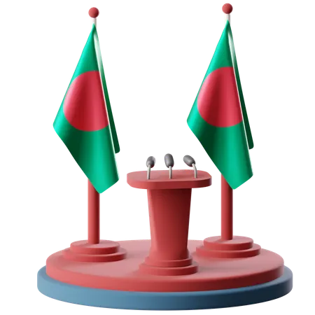 Bandeira de Bangladesh  3D Icon