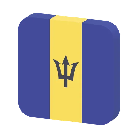 Bandeira de Barbados  3D Icon