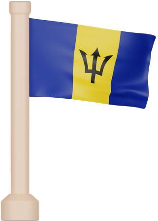 Bandeira de Barbados  3D Icon