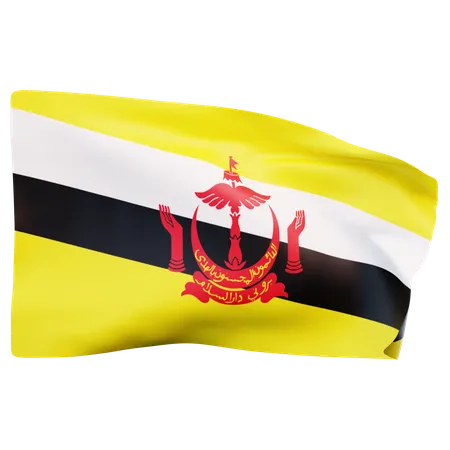 Bandeira de Brunei  3D Icon