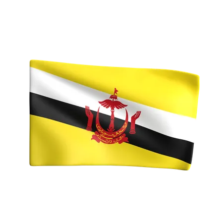 Bandeira de Brunei  3D Icon