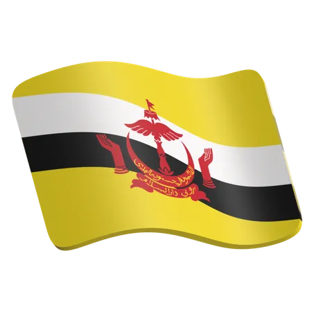 Bandeira de Brunei  3D Icon